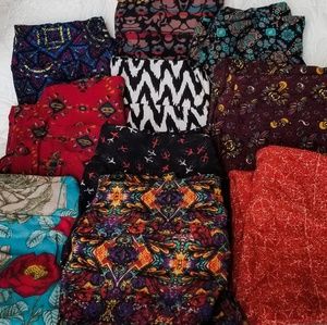 EUC lot of 10 LuLaRoe leggings size OS